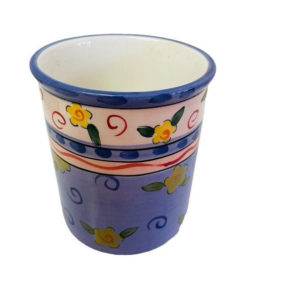 Hand-Painted Ceramic Mug With Floral Design - Certified International Corporatio - Picture 2 of 5